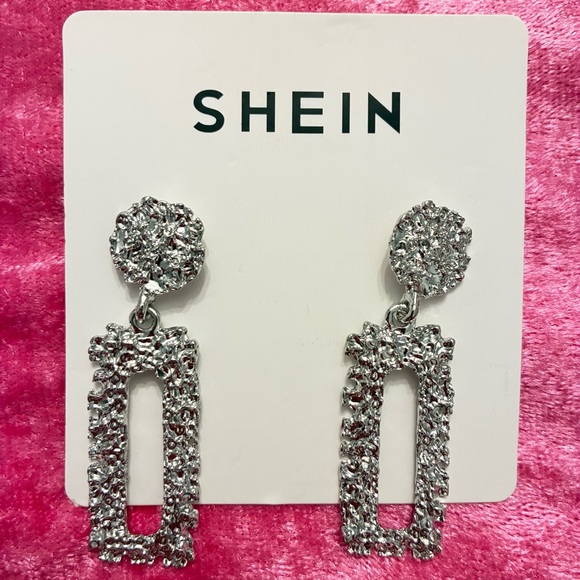 SHEIN Glittering Silver Drop Earrings - Picture 3 of 5